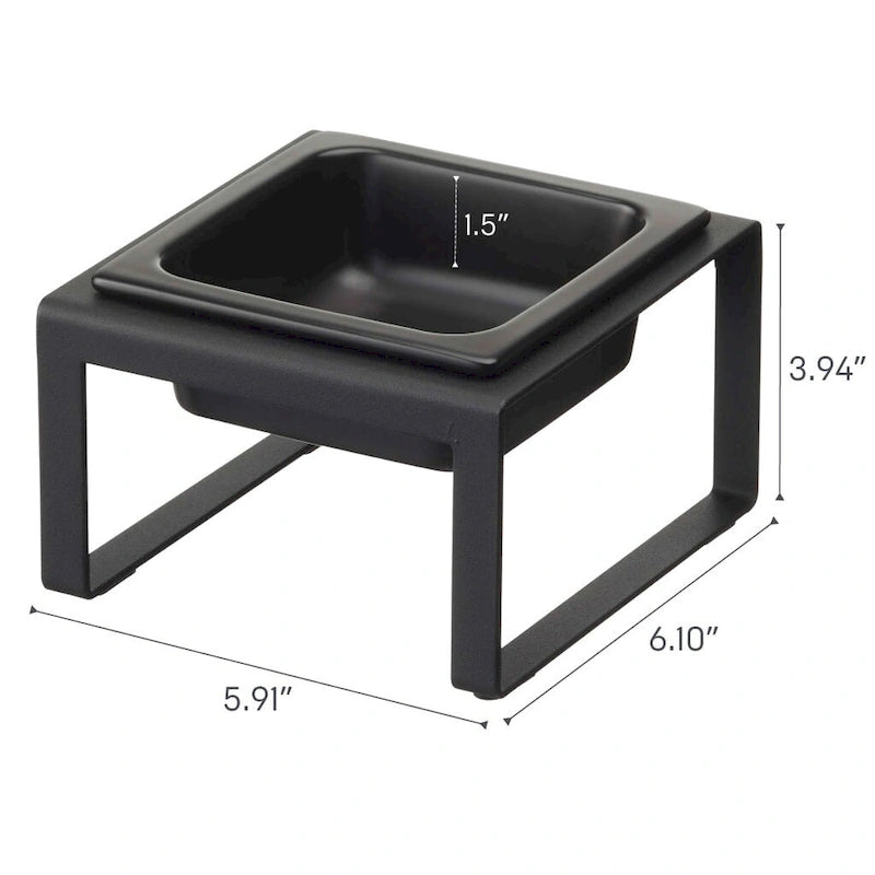 Single Pet Food Bowl - Two Styles, Steel and Ceramic