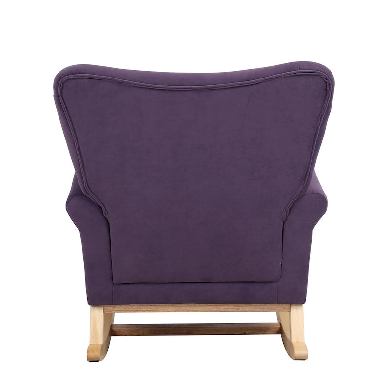 High Back Rocking Chair with Tufted Back