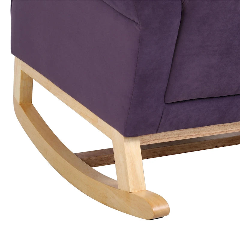 High Back Rocking Chair with Tufted Back