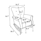 High Back Rocking Chair with Tufted Back