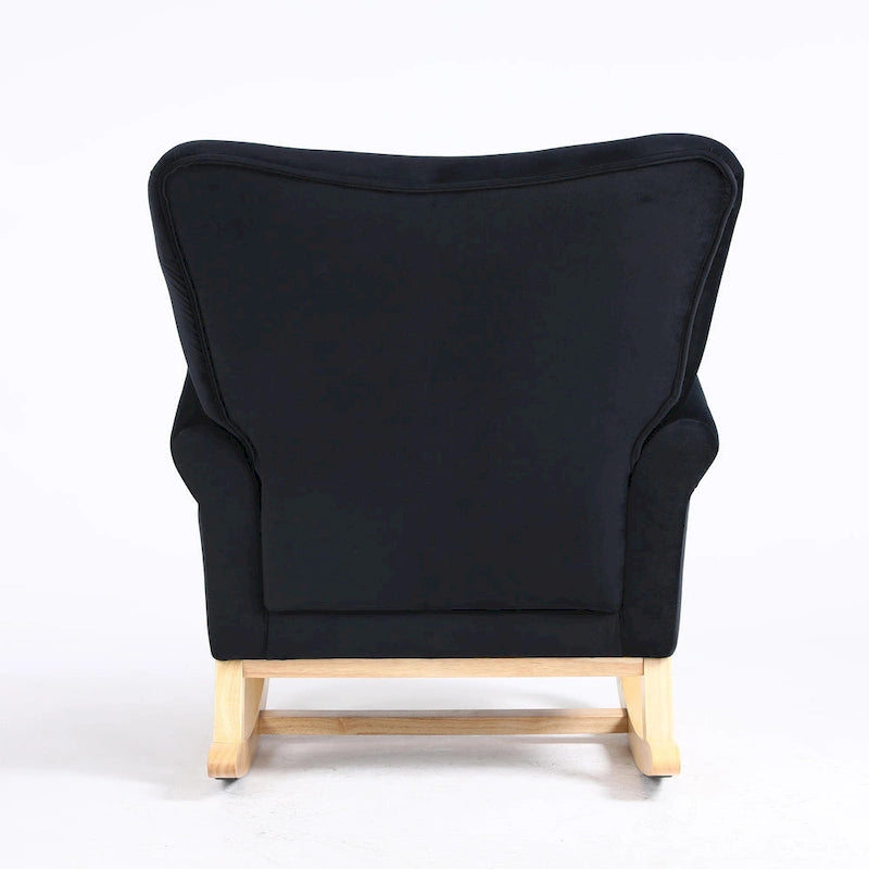 High Back Rocking Chair with Tufted Back