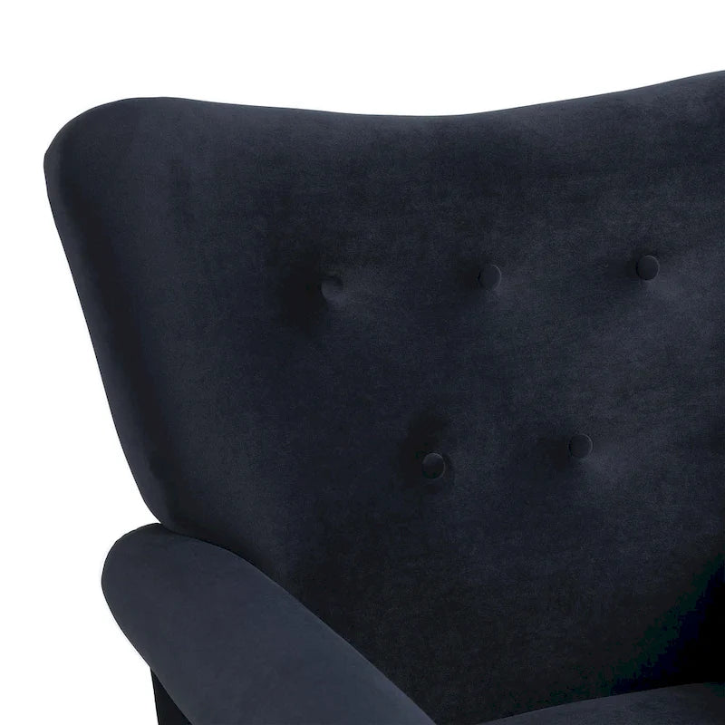 High Back Rocking Chair with Tufted Back