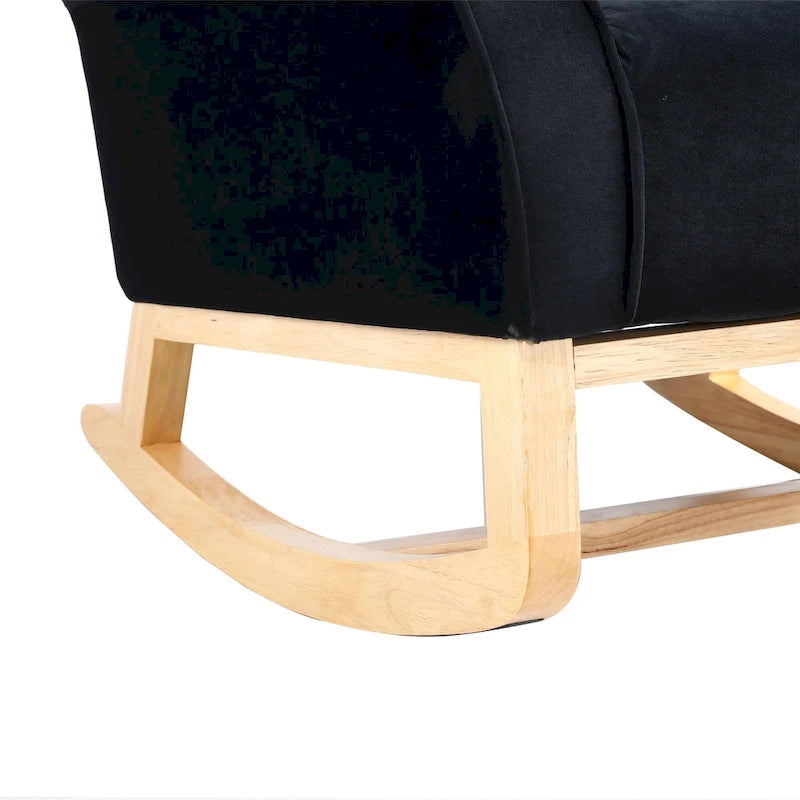 High Back Rocking Chair with Tufted Back