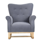 High Back Rocking Chair with Tufted Back