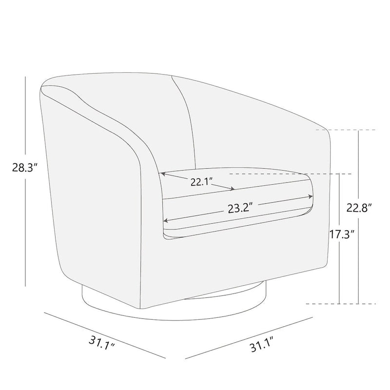 Swivel Accent Chair - Single