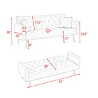 71 Convertible Double Folding Living Room Sofa Bed