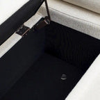 Upholstered Velvet Storage Bench with Cylindrical Arms