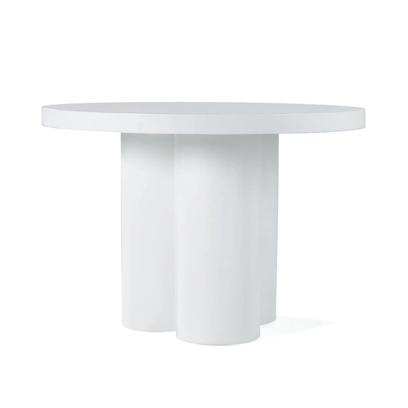 Modern White Concrete End Table