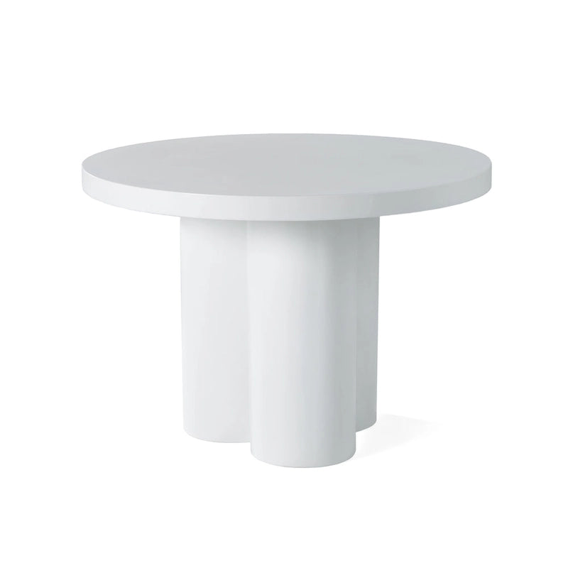 Modern White Concrete End Table
