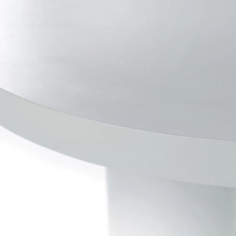 Modern White Concrete End Table
