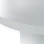 Modern White Concrete End Table